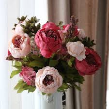 Check spelling or type a new query. Artificial Peony Bouquet Lovepeaceboho