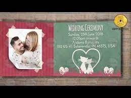 Pb04 Cute Valentine Paper Cutout Love Book Invitation Video Animated E Ca Wedding Invitation Video Creative Wedding Invitations Digital Wedding Invitations