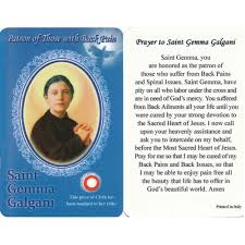 Maria gemma umberta galgani was an italian mystic, venerated as a saint in the roman catholic church since 1940. Healing Saint Gemma Galgani Holy Card With 3rd Class Relic English Polish Art Center