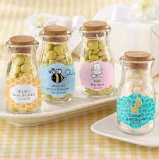 Personalized Milk Bottle Favor Jars For Baby Showers Kate Aspen Kate Aspen Personalized Baby Shower Favors Bee Baby Shower Baby Shower Party Favors