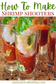 You can pretty much add anything u like to the shrimp cocktail, this is the way i like to eat mine. Shrimp Shooters With Homemade Cocktail Sauce Amee S Savory Dish