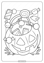 Halloween 1 october pumpkin hat. Printable Halloween Candy Pdf Coloring Page