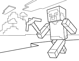 Hundreds of free spring coloring pages that will keep children busy for hours. Minecraft Steve Coloring Pages Coloring Home