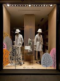Trees And Birds Autumn Fall Winter Christmas New Year Etsy Fashion Window Display Store Design Interior Window Display Retail