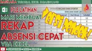 Cara membuat rekap absen di excel. Membuat Rekap Absensi Di Excel Youtube