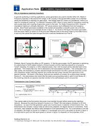 Application Note Rf 13 56mhz Impedance Matching