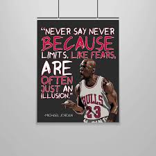 We hope you enjoy our growing collection of hd images to use as a background or home screen for please contact us if you want to publish a michael jordan quotes wallpaper on our site. Amazon Com Michael Jordan Quote Poster 16 X 20 Never Say Never Nba Motivational Inspirational Growth Mindset Dorm Room Decor School Poster Classroom Poster Teen Room Dorm Wall Art Posters Prints