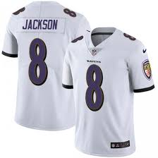 Limited Youth Lamar Jackson Baltimore Ravens Nike Vapor Untouchable Jersey White