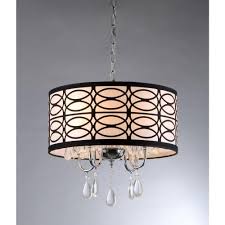Warehouse Of Tiffany Olga 4 Light Chrome Crystal Ceiling Chandelier With Fabric Shade Rl4825 Chandelier Ceiling Lights Crystal Ceiling Light Ceiling Chandelier