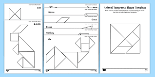 Printable applique letter & number templates: Eyfs Tangram Puzzle Pack Teacher Made