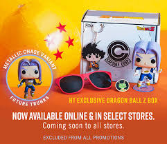 4.4 out of 5 stars 217. New Hot Topic Dragon Ball Z Funko Mystery Box Available Now Hello Subscription