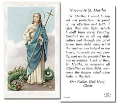 Lord, you have granted me to go through fire through your fire, so that i can pass through the water of holy many miracles happen according to the prayers of saint marina. 100 Pack St Martha Holy Card With Novena Prayer