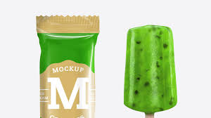 Download Packreate Lime Ice Cream Bar Popsicle Psd Mock Up