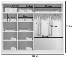 Modern popular bedroom wardrobe wooden sliding closeted door design. Mirrored Wardrobe Sliding Doors A6 200cm Dendex Furniture