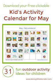 Outdoor Kids Activity Calendar 31 Fun Outdoor Activity Ideas Outdoor Activities For Kids Kids Calendar Fun Outdoor Activities