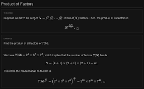 Product Of Factors Mathematics Worksheets Math Number Theory