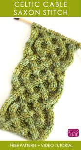 Celtic Cable Saxon Braid Knitting Pattern Studio Knit