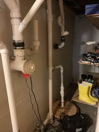 laundry pump install in basement
