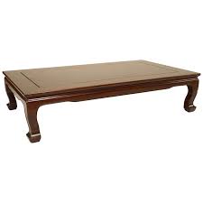 Wood top coffee table metal frame with storage shelf for home living room office. Asian Chinese Style Wooden Rectangular Coffee Table For Sale At 1stdibs