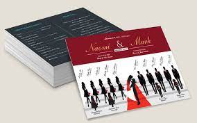 Postcard Wedding Programs Silhouette Wedding Programs