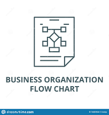 Business Organization Flow Chart Line Icon Vector Business