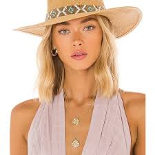Nikki Hat in ToastNikki Beach Toyo with Beaded Band