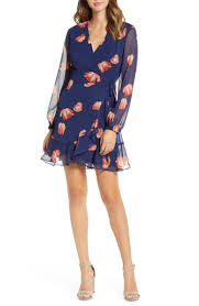 All In Favor Brittany Wrap Minidress Nordstrom Short Dresses Casual Nordstrom Casual Dresses Long Dresses Casual Maxi