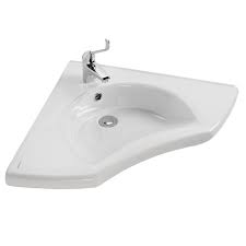 Lavabo D Angle New Wccare 62x62cm Perce 1 Trou Blanc Sanindusa Ref 129700