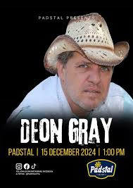 Free lekker potjiekos from 12h00 and Deon Gray