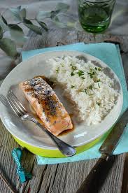 Saumon Laque Au Balsamique Et Riz Basmati Recette Tangerine Zest Recette Saumon Laque Riz Basmati Cuisine Poisson