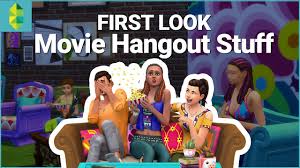 Your sims will be able to enjoy movies on the big screen in their own living room with the new projection popcorn and projection screen are the new items! The Sims 4 Movie Hangout Stuff First Look Youtube