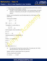 03352011442 follow me on facebook. Ncert Solutions For Class 10 Maths Chapter 3 Exercise 3 4 Pair Of Linear Equations In Two Variables