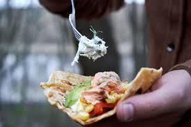 Place several coated trout into a skillet at medium high heat. Fish Tacos Sepaq
