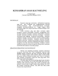 Kemahiran asas kaunseling— transcript presentasi: Pdf Kemahiran Asas Kaunseling Ts 0104 Academia Edu