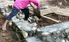 Konstruksi pondasi pondasi dangkal pasangan batu bata/batu kali. Cara Menghitung Volume Pondasi Rumah Yang Tepat