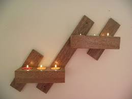 Wood Tealight Holder For 6 Candles Wooden Wall Sconce Modern Etsy Christmas Candle Holders Diy Wooden Candle Holders Christmas Candle Holders