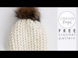 Heath Herringbone Hat Free Crochet Pattern Video Tutorial Youtube In 2021 Crochet Patterns Crochet Stitches Hat Crochet
