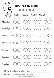 reward charts for healthy teeth