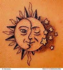 Star Tattoo Designs The Body Is A Canvas Sun Tattoos Picture Tattoos Moon Tattoo Designs
