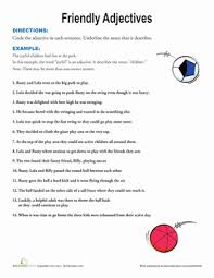 Friendly Adjectives Worksheet Education Com Adjective Worksheet Adjectives Writing Sentences Worksheets