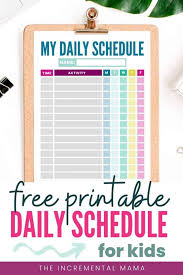 The simple difference between a weekly and bi weekly timesheet template is that one records the workers free printable weekly timesheet template. Free Printable Kid S Daily Schedule Template The Incremental Mama