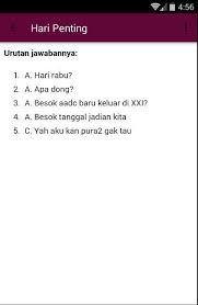 Download android apk jawaban kode keras cewek 2018 from apkonline and run online you can also download com.jawaban.kodekeras apk and run it with the popular android emulators. Jawaban Kode Keras Cewek For Android Apk Download