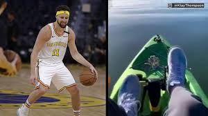 Thompson also said his achilles tear in november happened on a jump shot that he practices daily. Golden State Warriors Klay Thompson Kayaks Across Bay To Practice At Chase Center Abc7 San Francisco