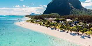 White sandy beach in Mauritius