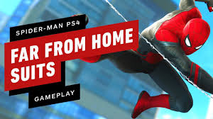 In far from home , peter hilariously misidentifies the song as something by led zeppelin. Spiderman Far From Home Suits Make Their Way To Marvel S Spider Man Ps4
