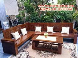 Gambar Des Ain Kursi Sudut Jati Ukir Terpopuler Kursi Rumah Kayu Desain