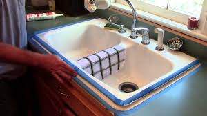 caulking around a kitchen sink youtube