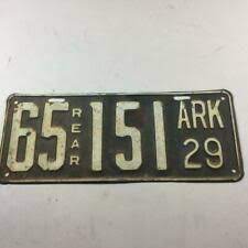 1929 Arkansas License Plate Tag Vintage Antique Ford Chevy Man Cave Model A License Plate Vintage Tags Vintage Antiques