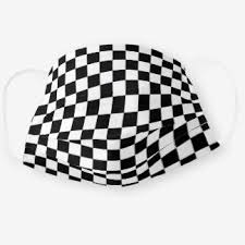 Black And White Checker New Black And White Checker Pattern Cloth Face Mask Stuff From Jerry Black And White Checker Pattern Cloth Face Mask In 2020 Checkered Pattern Checkered Face Mask