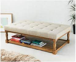 You can match them with your sofa set. Hamilton Shallow Buttoned Rectangular Oak Framed Coffee Table Stool Footstools More